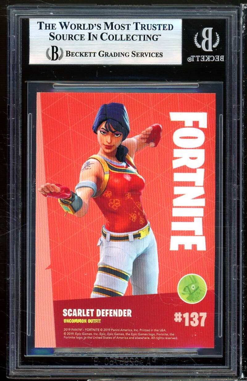 Scarlet Defender U 2019 Fortnite Series 1 USA Holofoil #137 BGS 9 (9.5 9 9 9) Image 2