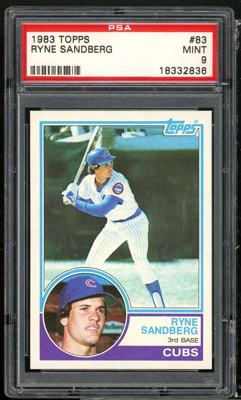 Ryne Sandberg Rookie Card 1983 Topps #83 PSA 9 Image 1