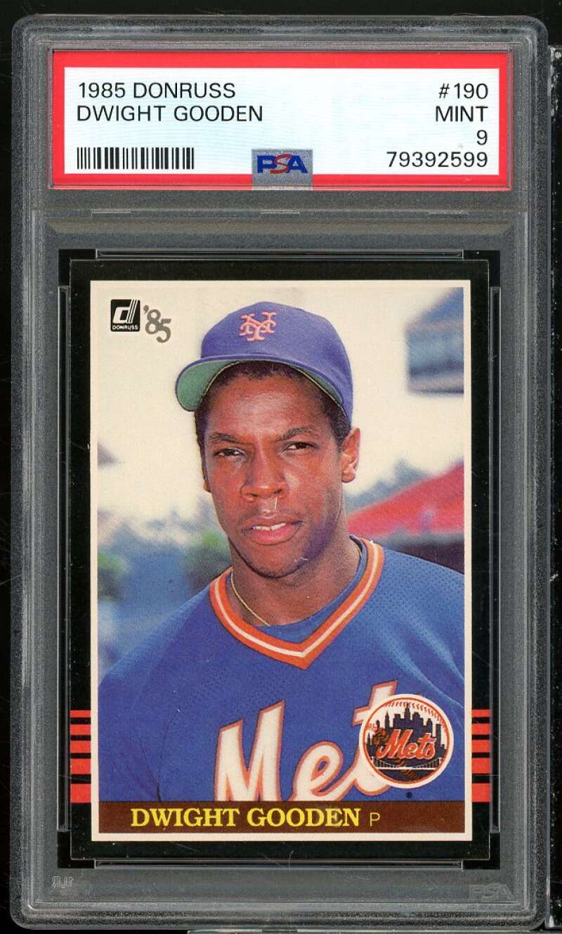 Dwight Gooden Rookie Card 1985 Donruss #190 PSA 9 Image 1