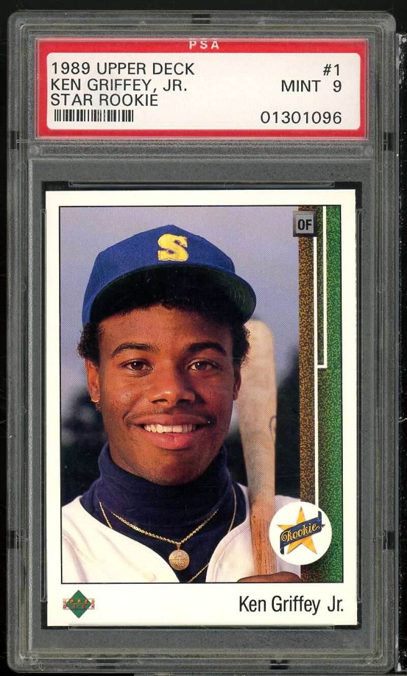 Ken Griffey Jr. Rookie Card 1989 Upper Deck #1 PSA 9 Image 1