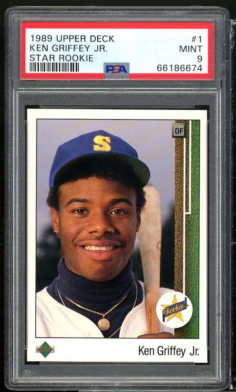 Ken Griffey Jr. Rookie Card 1989 Upper Deck #1 PSA 9 Image 1