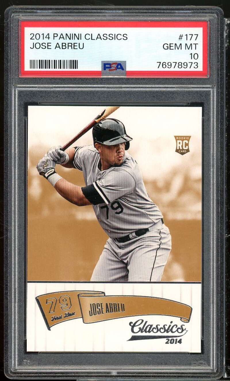 Jose Abreu Rookie Card 2014 Panini Classics #177 PSA 10 Image 1