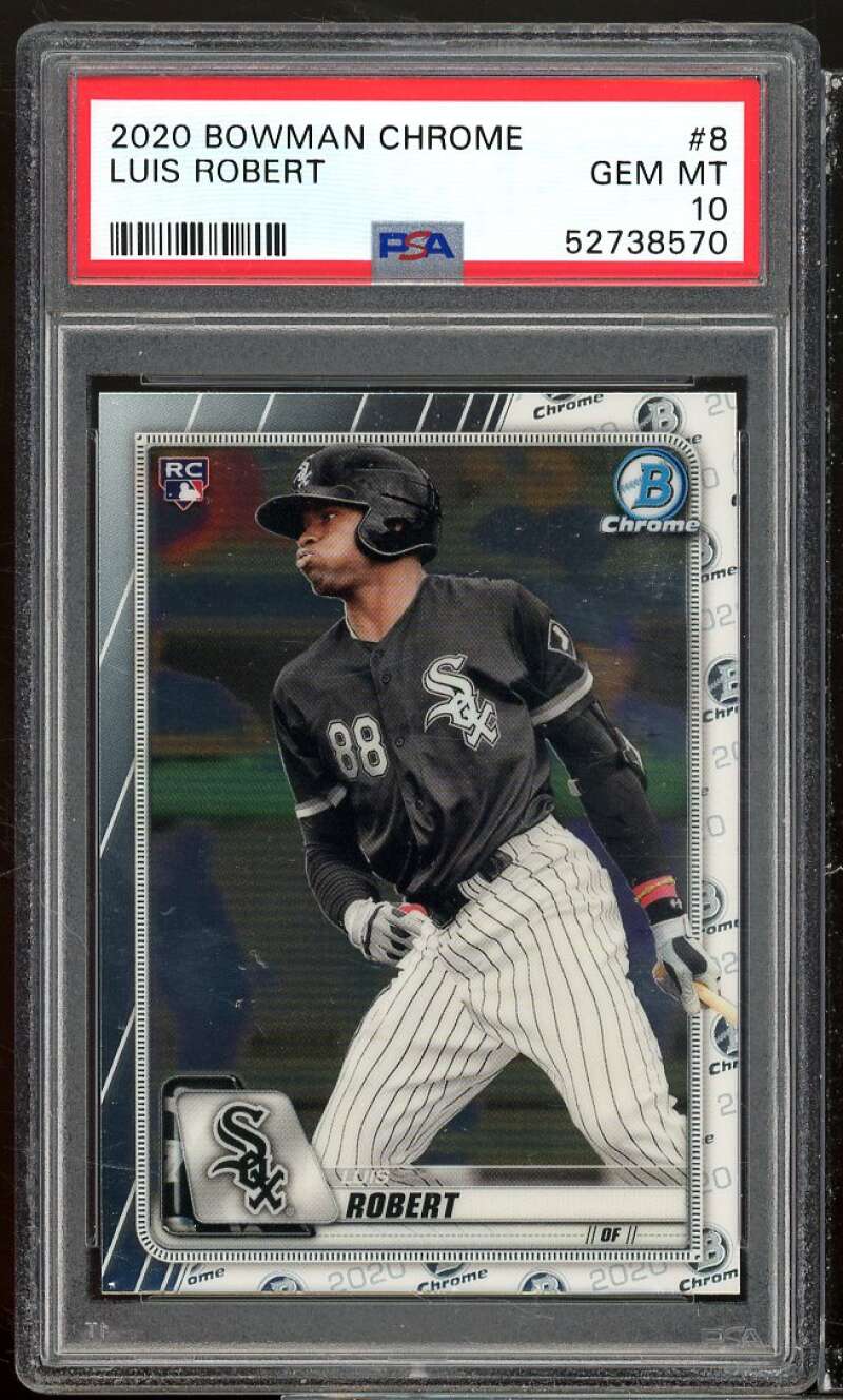 Luis Robert Rookie Card 2020 Bowman Chrome #8 PSA 10 Image 1