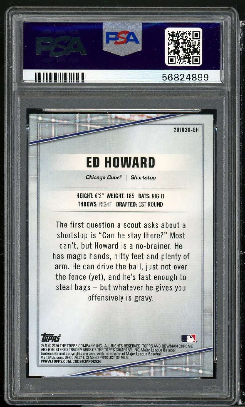 Ed Howard Rookie Card 2020 Bowman Draft 20 in 20 #EH PSA 10 Image 2