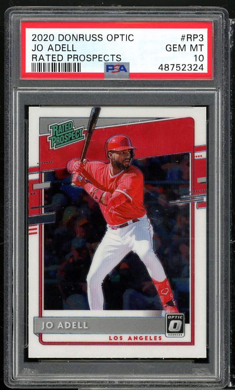 Jo Adell Rookie Card 2020 Donruss Optic Rated Prospects #RP3 PSA 10 Image 1