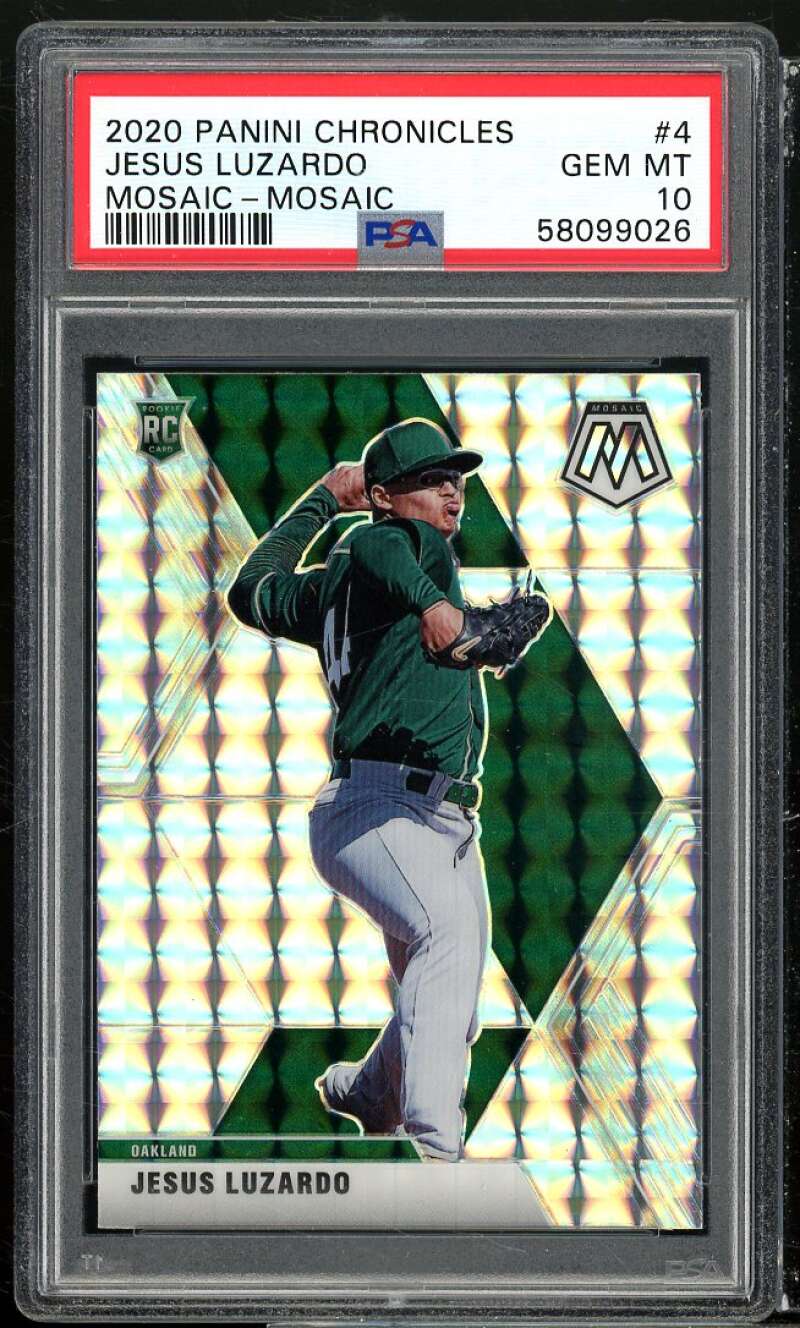 Jesus Luzardo Rookie Card 2020 Panini Chronicles Mosaic Mosaic #4 PSA 10 Image 1