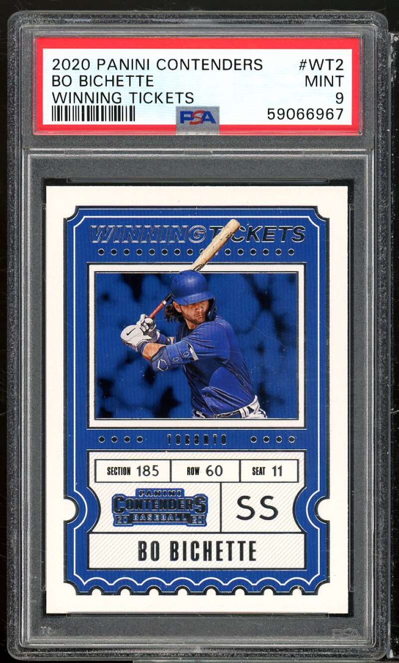 Bo Bichette Rookie Card 2020 Panini Contenders Winning Tickets #WT2 PSA 9 Image 1