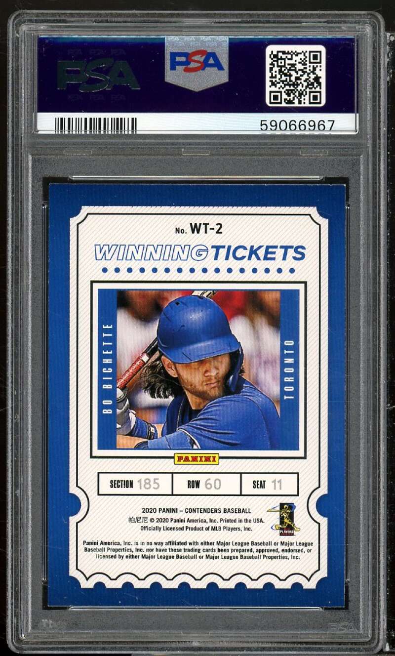 Bo Bichette Rookie Card 2020 Panini Contenders Winning Tickets #WT2 PSA 9 Image 2