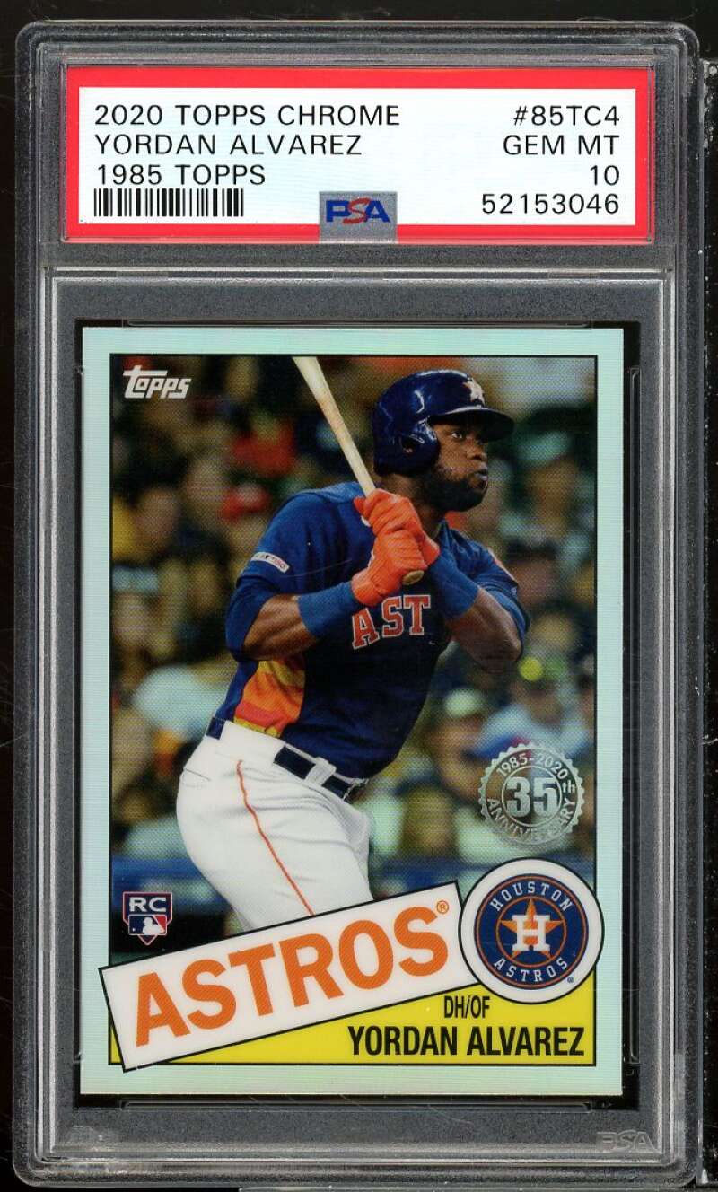 Yordan Alvarez Rookie Card 2020 Topps Chrome 1985 #85TC4 PSA 10 Image 1