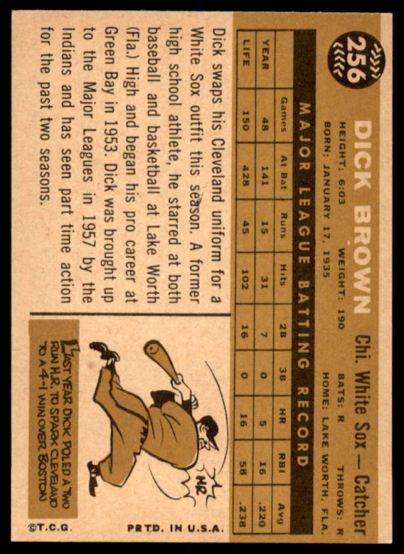 Dick Brown Card 1960 Topps #256  Image 2