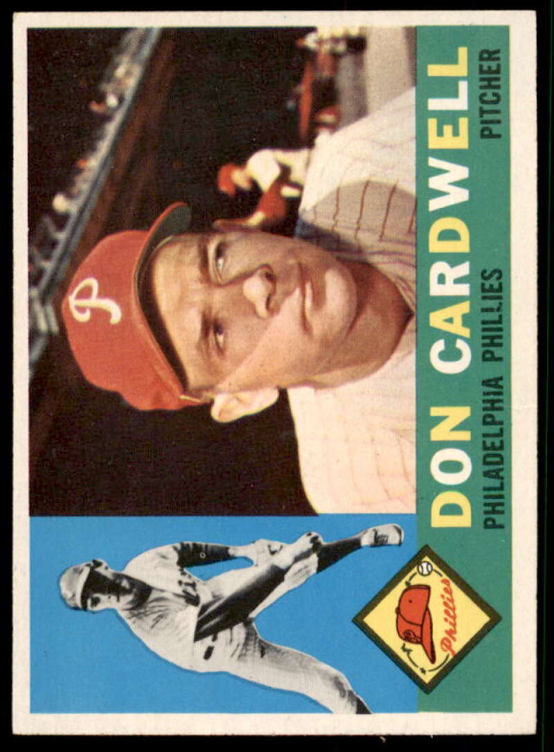 Don Cardwell Card 1960 Topps #384  Image 1
