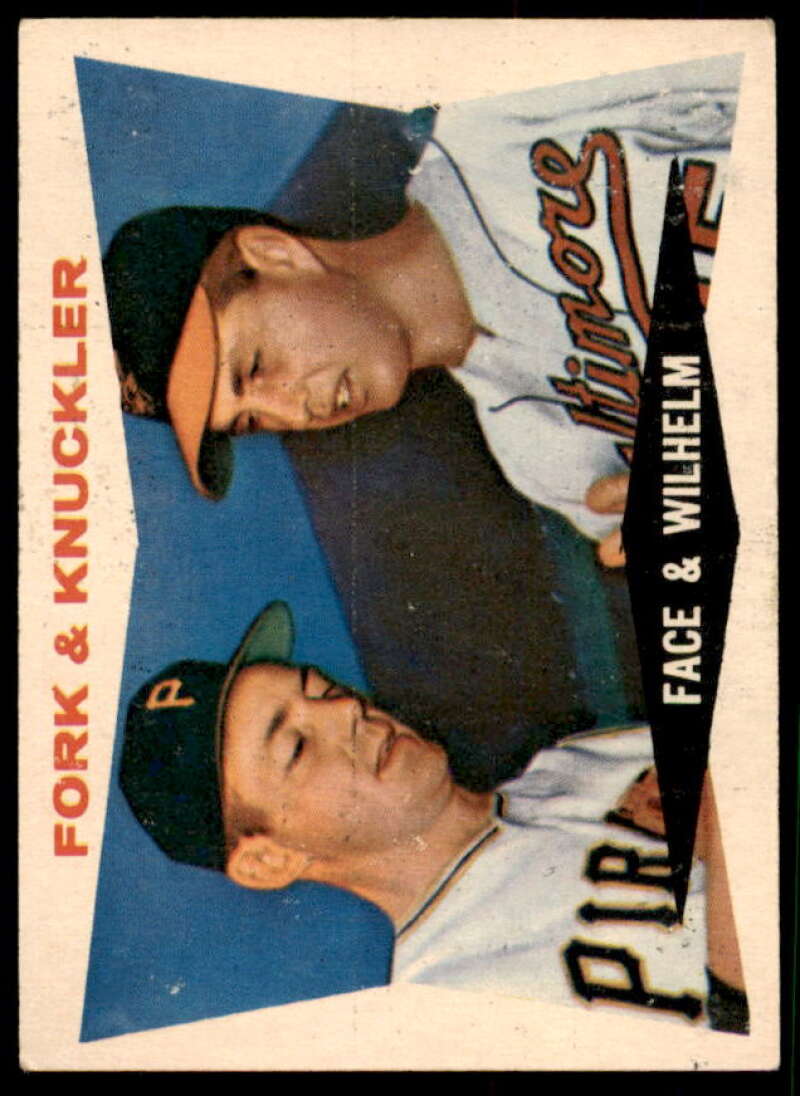 Fork and Knuckler/Roy Face/Hoyt Wilhelm Card 1960 Topps #115  Image 1