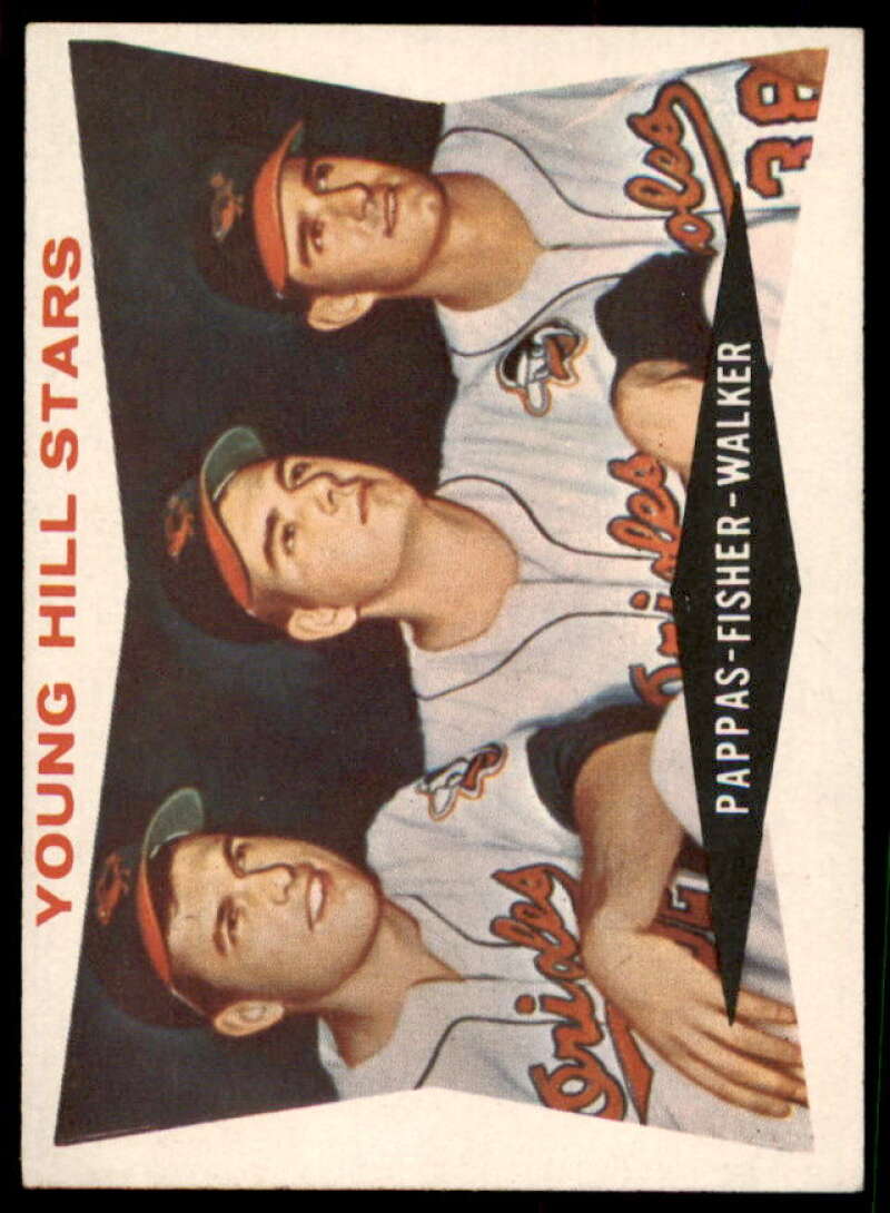 Young Hill Stars/Milt Pappas/Jack Fisher/Jerry Walker Card 1960 Topps #399  Image 1