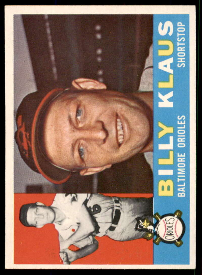 Billy Klaus WB Card 1960 Topps #406A  Image 1