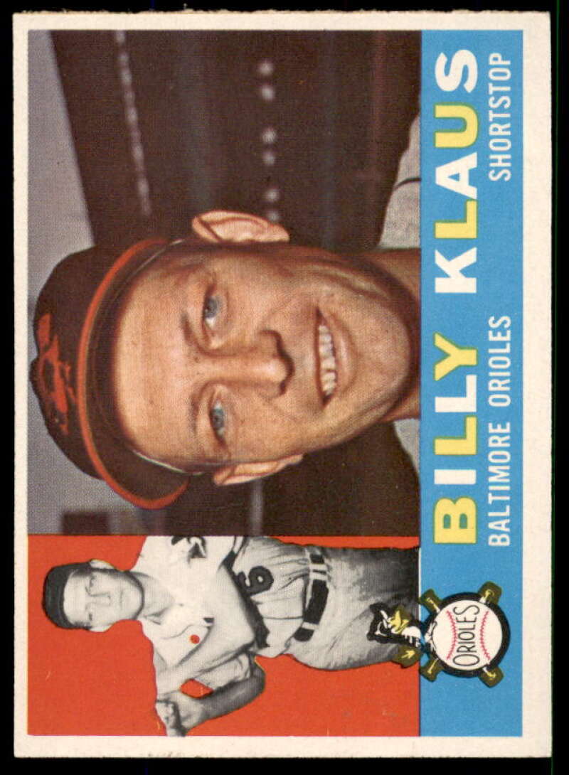 Billy Klaus WB Card 1960 Topps #406A  Image 1