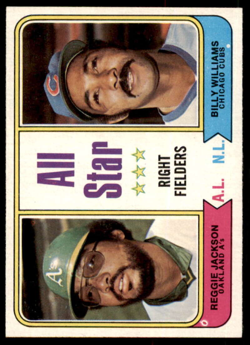 Reggie Jackson/Billy Williams AS Card 1974 Topps #338  Image 1