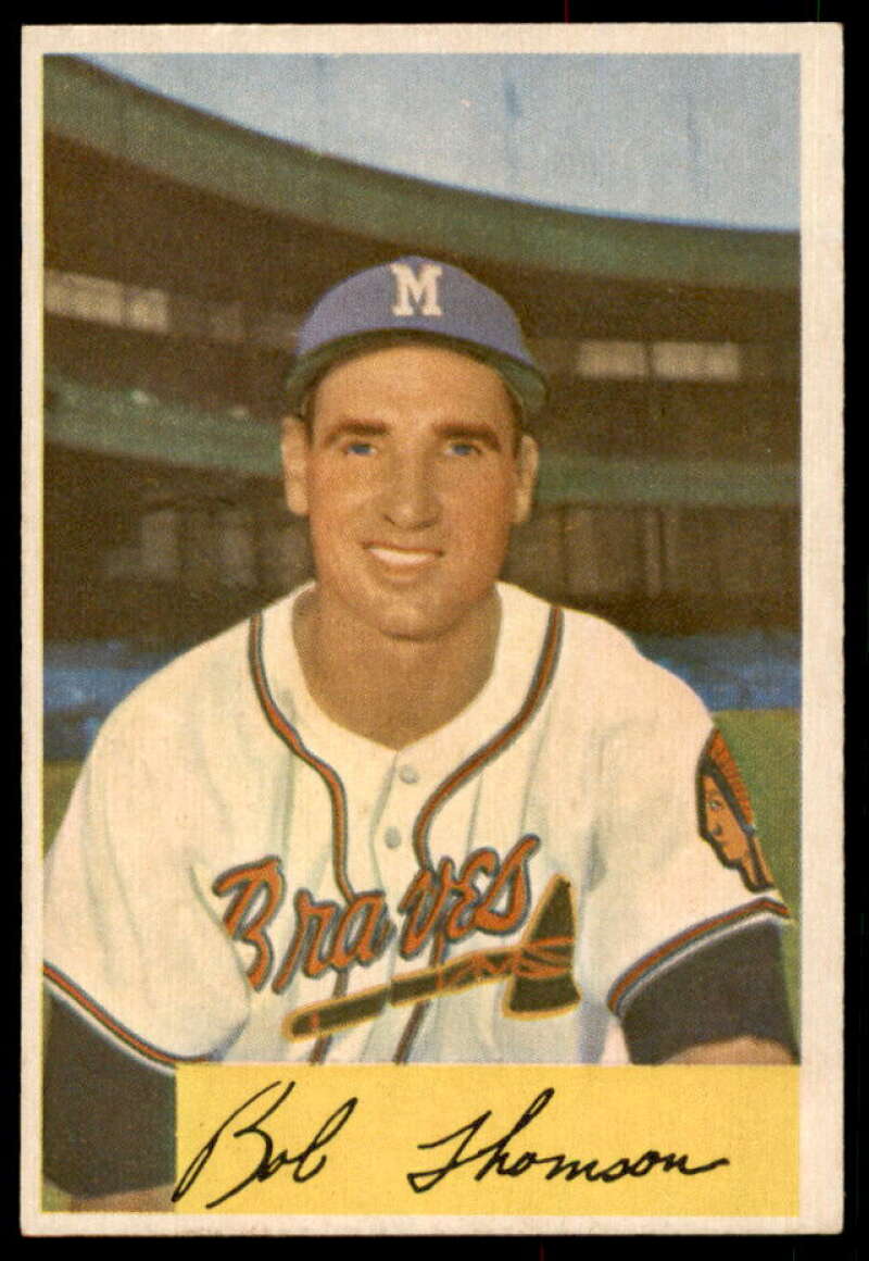 Bobby Thomson Card 1954 Bowman #201  Image 1