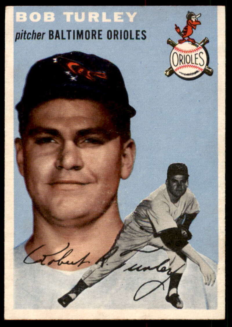 Bob Turley Rookie Card 1954 Topps #85  Image 1