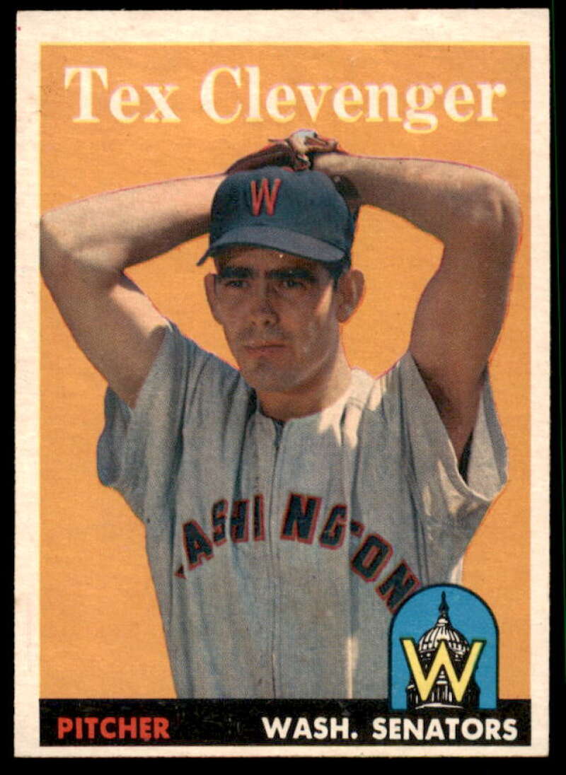 Tex Clevenger Rookie Card 1958 Topps #31  Image 1