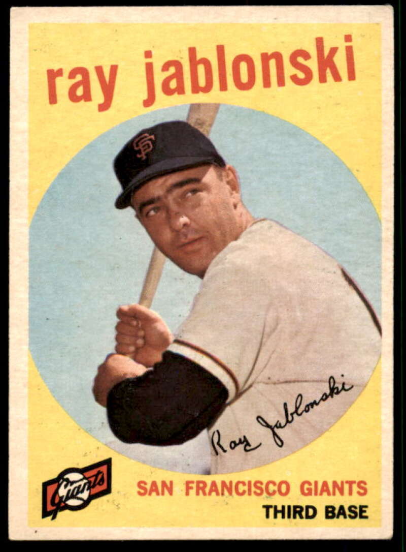 Ray Jablonski Card 1959 Topps #342  Image 1