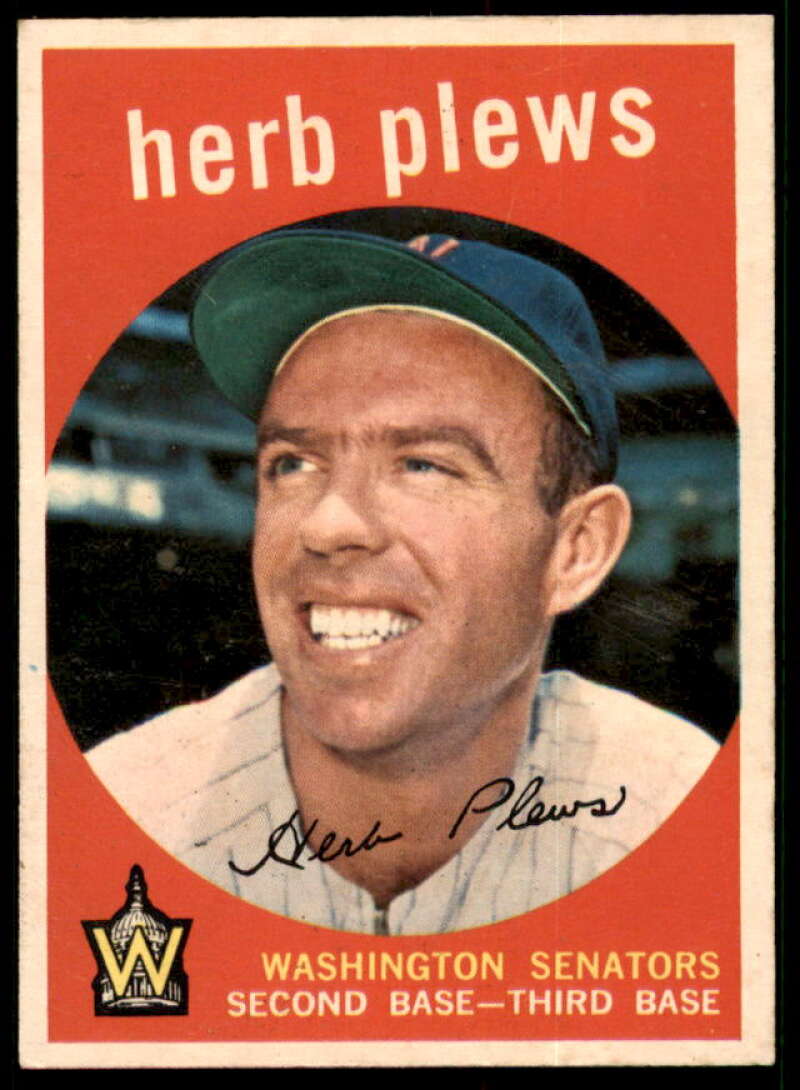 Herb Plews Card 1959 Topps #373  Image 1