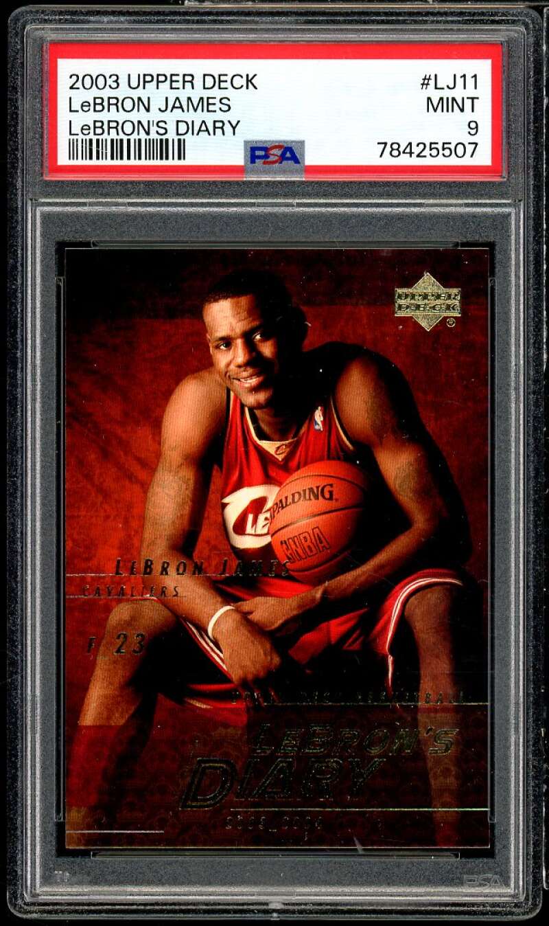 LeBron James Rookie Card 2003 Upper Deck LeBron's Diary #LJ11 PSA 9 Image 1