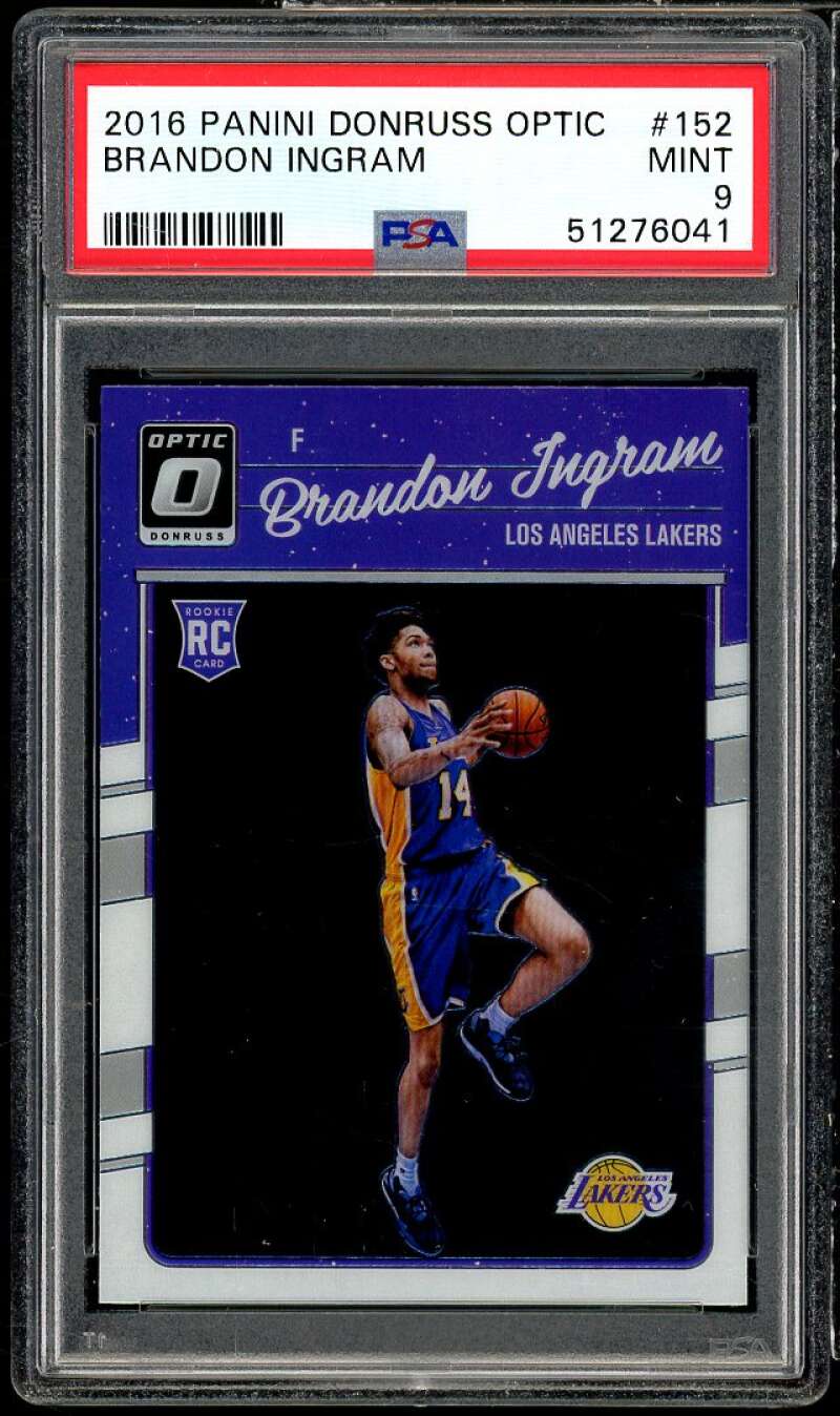 Brandon Ingram Rookie Card 2016-17 Panini Donruss Optic #152 PSA 9 Image 1