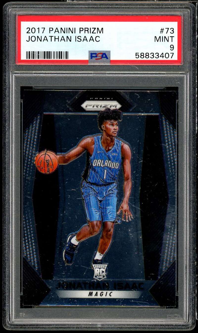 Jonathan Isaac Rookie Card 2017-18 Panini Prizm #73 PSA 9 Image 1