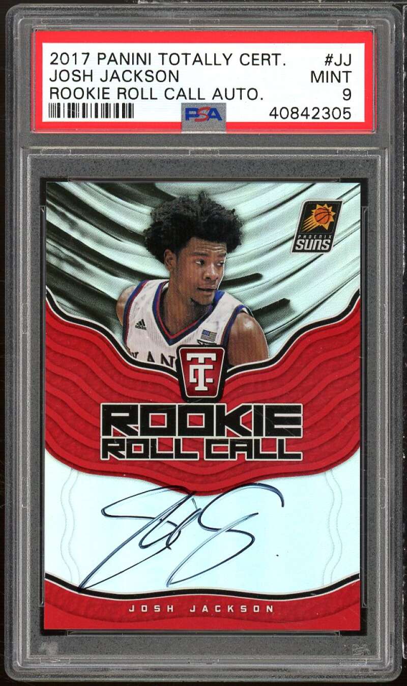 Josh Jackson 2017-18 Panini Totally Certified Rookie Roll Call Auto #jj PSA 9 Image 1