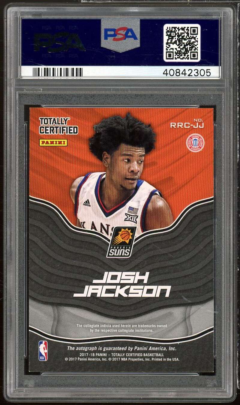 Josh Jackson 2017-18 Panini Totally Certified Rookie Roll Call Auto #jj PSA 9 Image 2