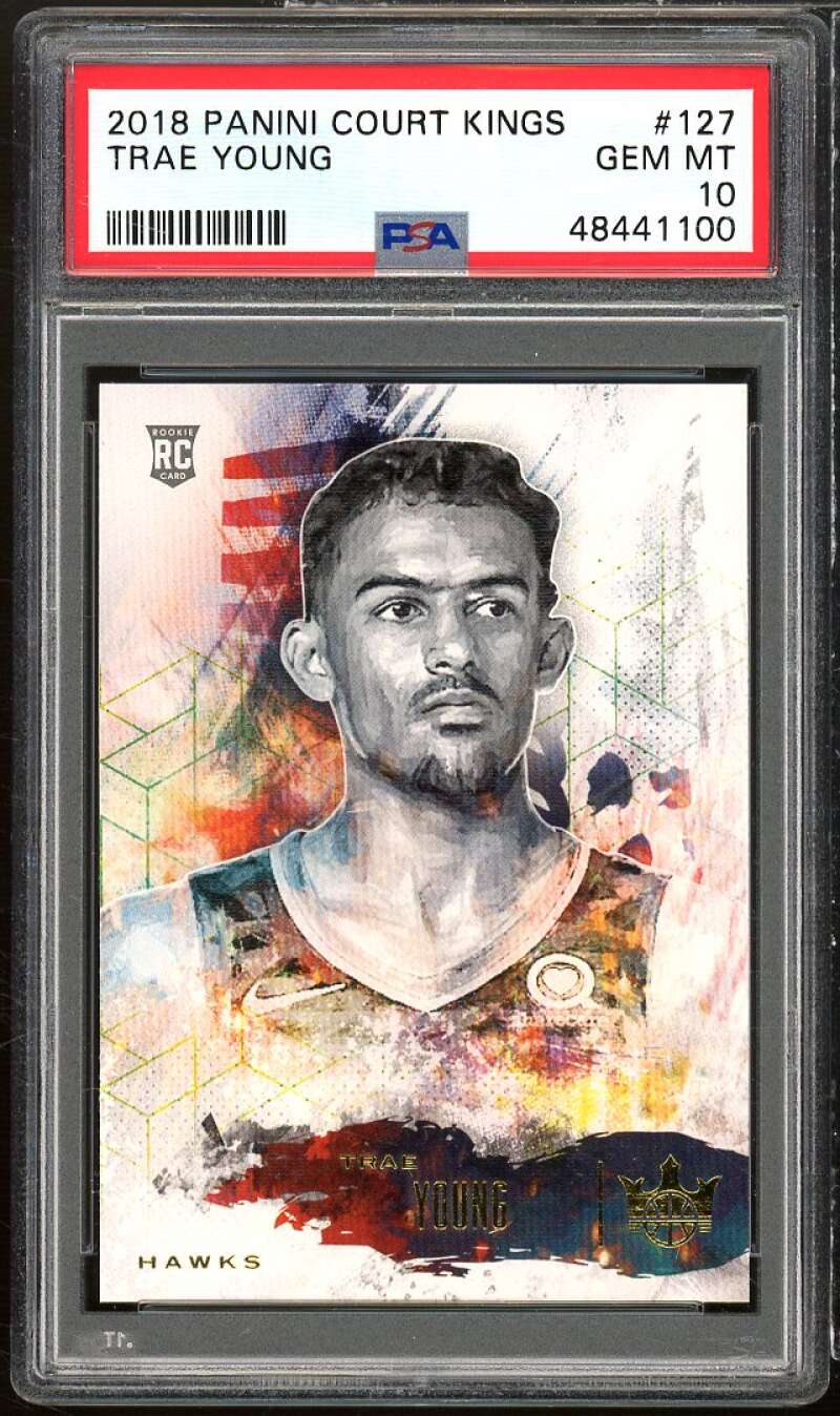 Trae Young Rookie Card 2018-19 Panini Court Kings #127 PSA 10 Image 1