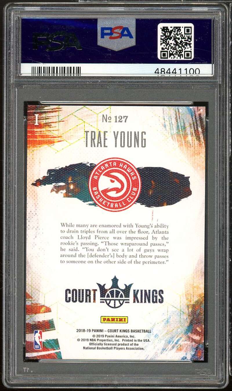 Trae Young Rookie Card 2018-19 Panini Court Kings #127 PSA 10 Image 2