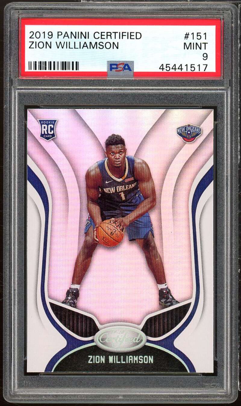 Zion Williamson Rookie Card 2019-20 Panini Certified #151 PSA 9 Image 1