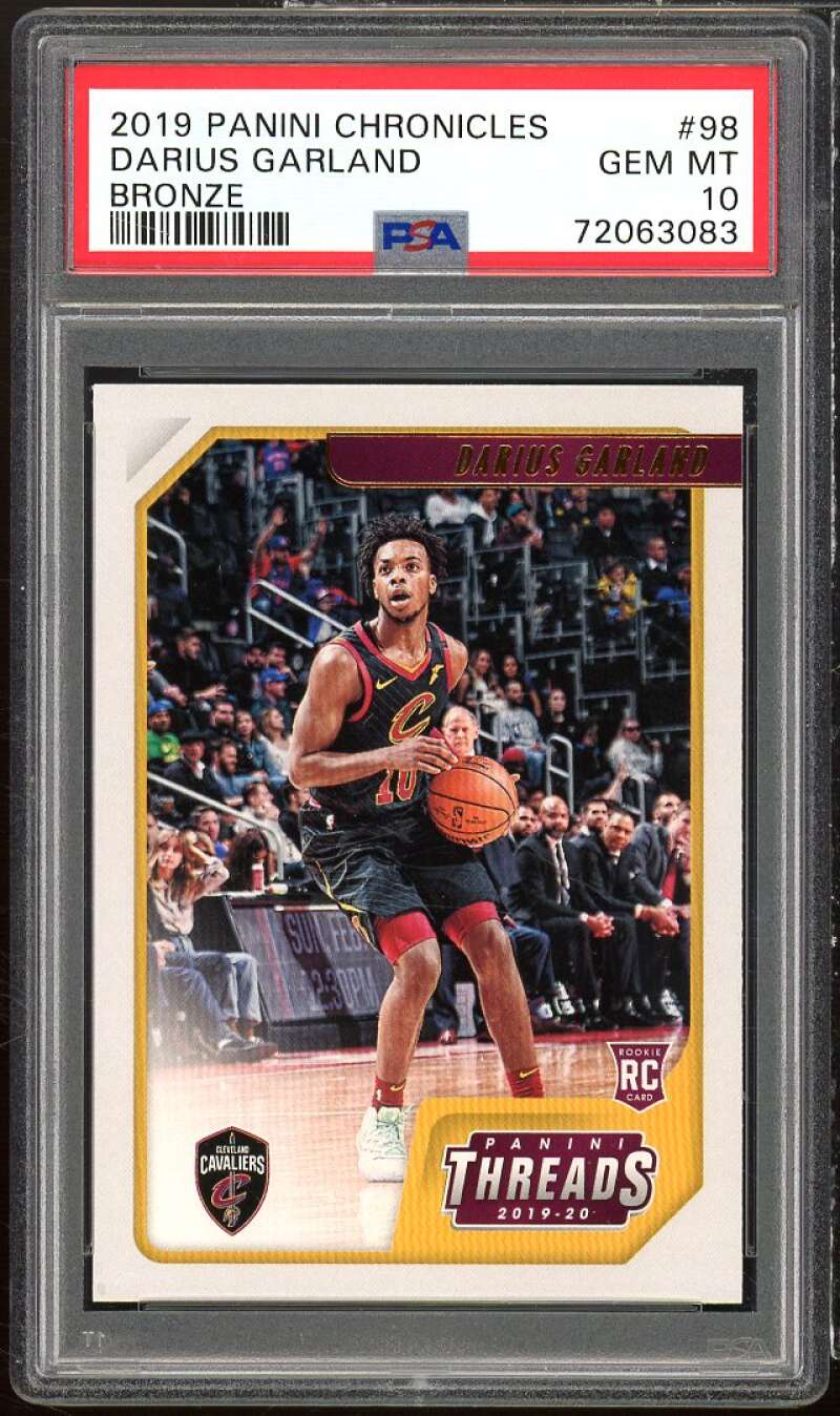 Darius Garland Rookie Card 2019-20 Panini Chronicles Bronze #98 PSA 10 Image 1