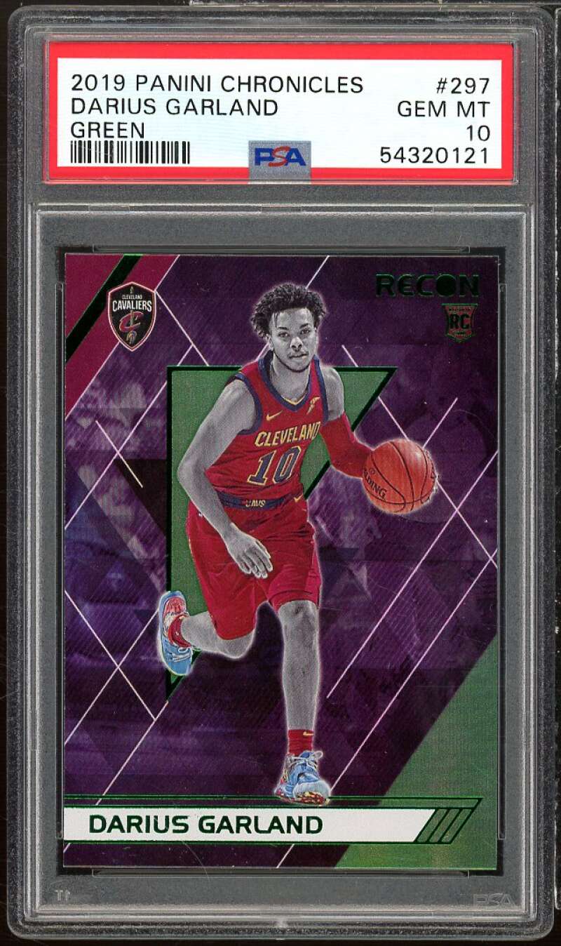 Darius Garland Rookie Card 2019-20 Panini Chronicles Green #297 PSA 10 Image 1