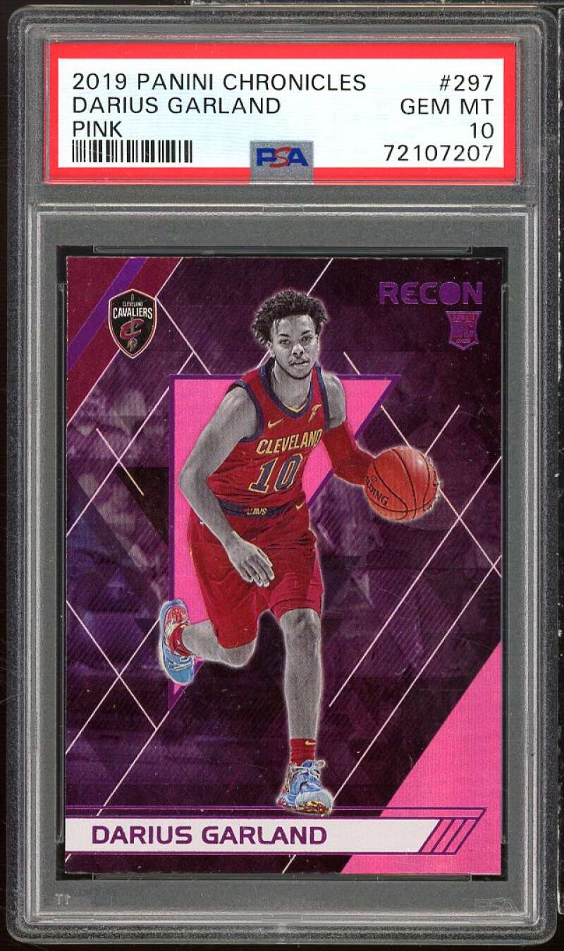 Darius Garland Rookie Card 2019-20 Panini Chronicles #297 Pink PSA 10 Image 1