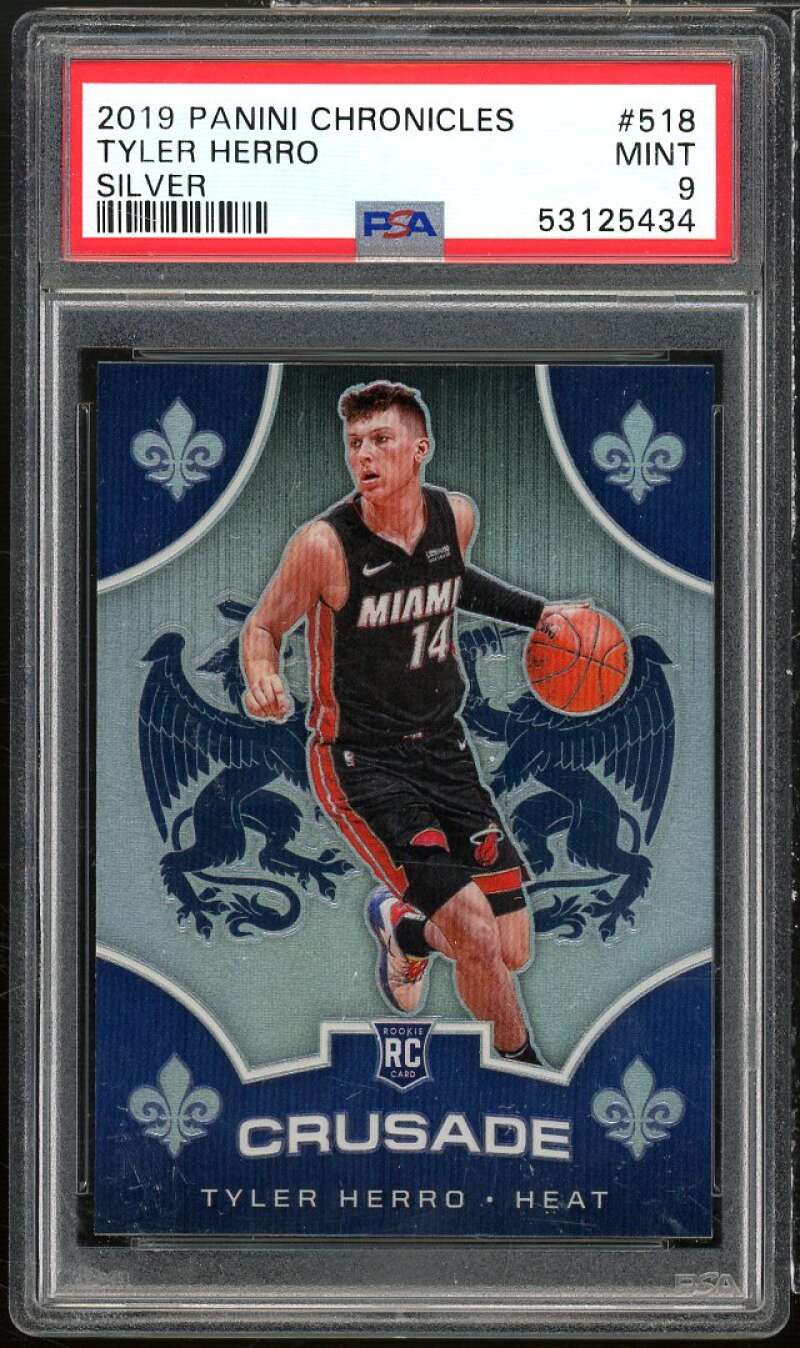 Tyler Herro Rookie Card 2019-20 Panini Chronicles Silver #518 PSA 9 Image 1