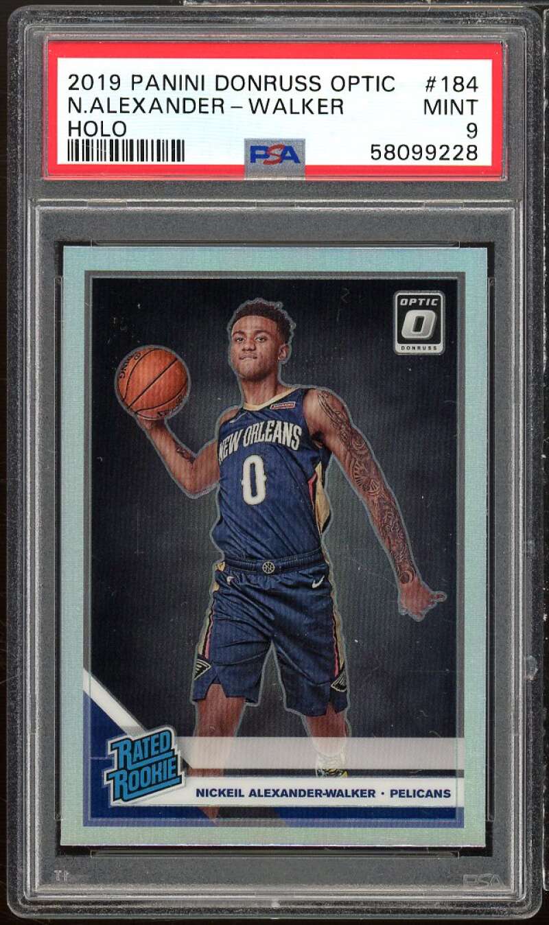 Nickeil Alexander-Walker Rookie Card 2019-20 Donruss Optic Holo #184 PSA 9 Image 1