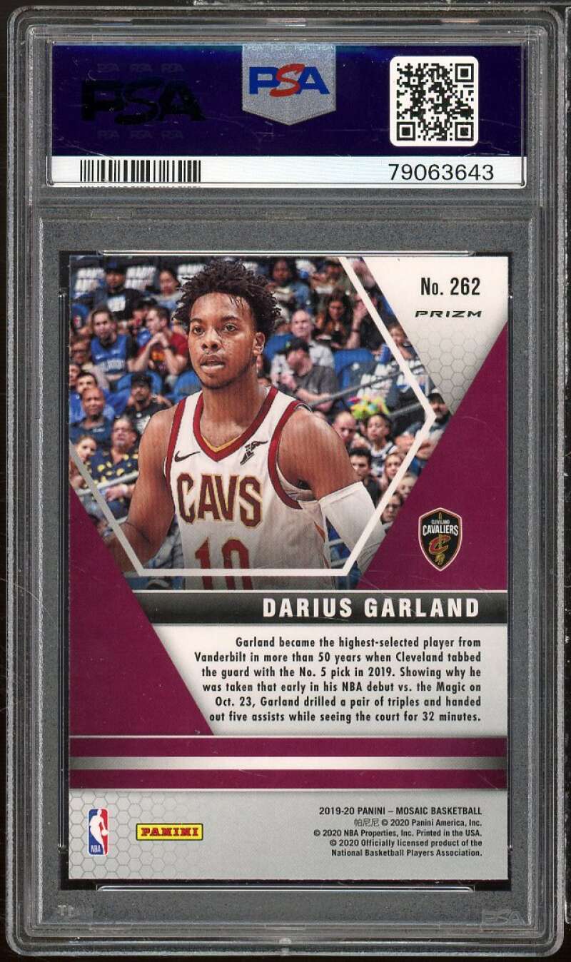 Darius Garland Rookie Card 2019-20 Panini Mosaic Green Mosaic #262 PSA 10 Image 2