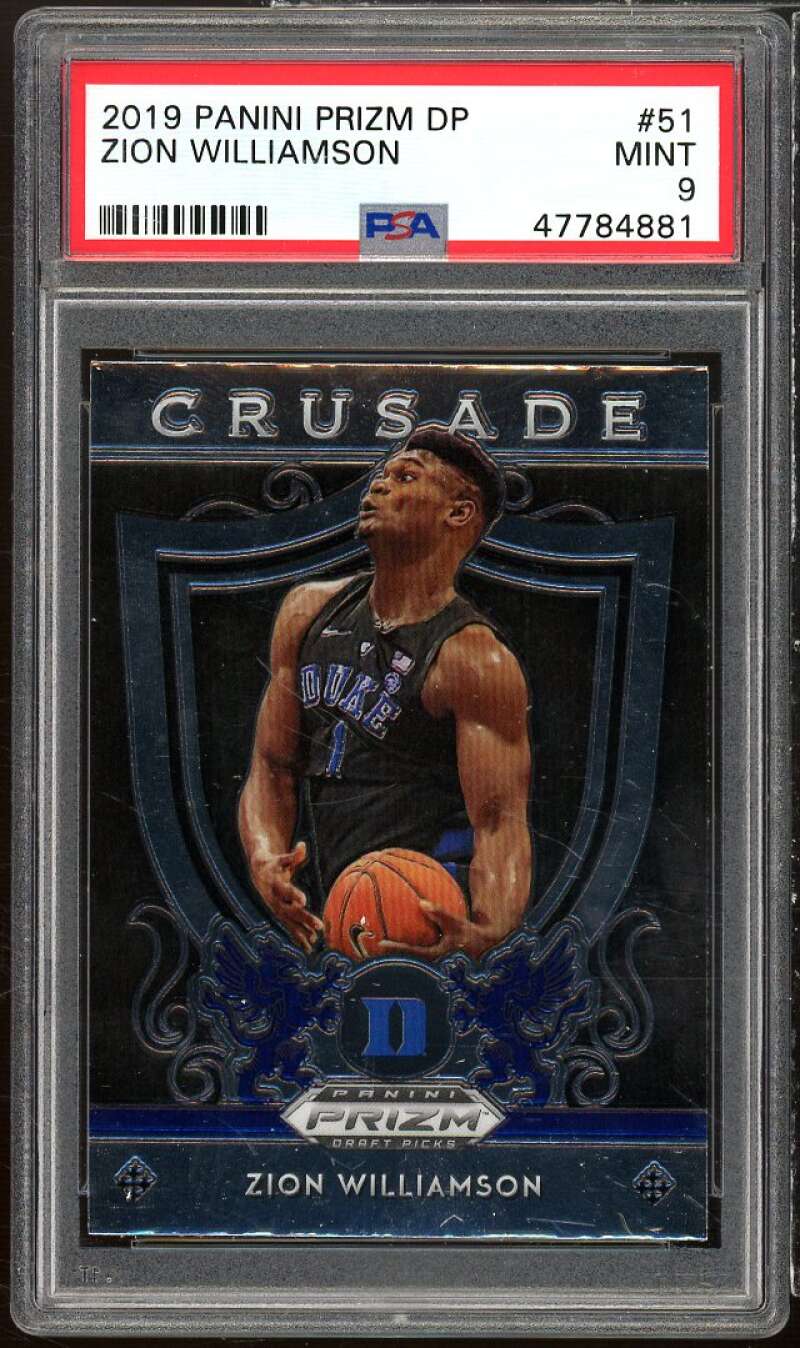 Zion Williamson Rookie Card 2019-20 Panini Prizm DP #51 PSA 9 Image 1