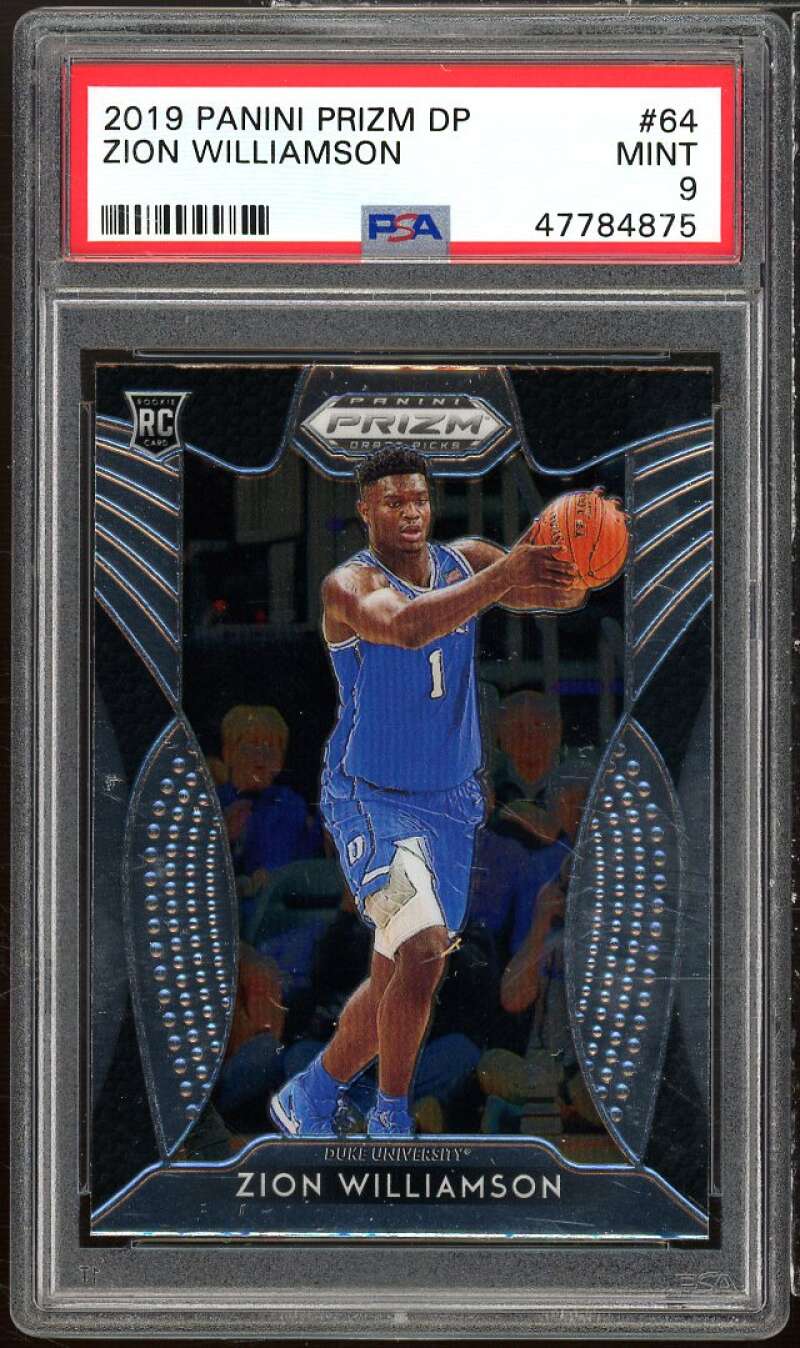 Zion Williamson Rookie Card 2019-20 Panini Prizm DP #64 PSA 9 Image 1