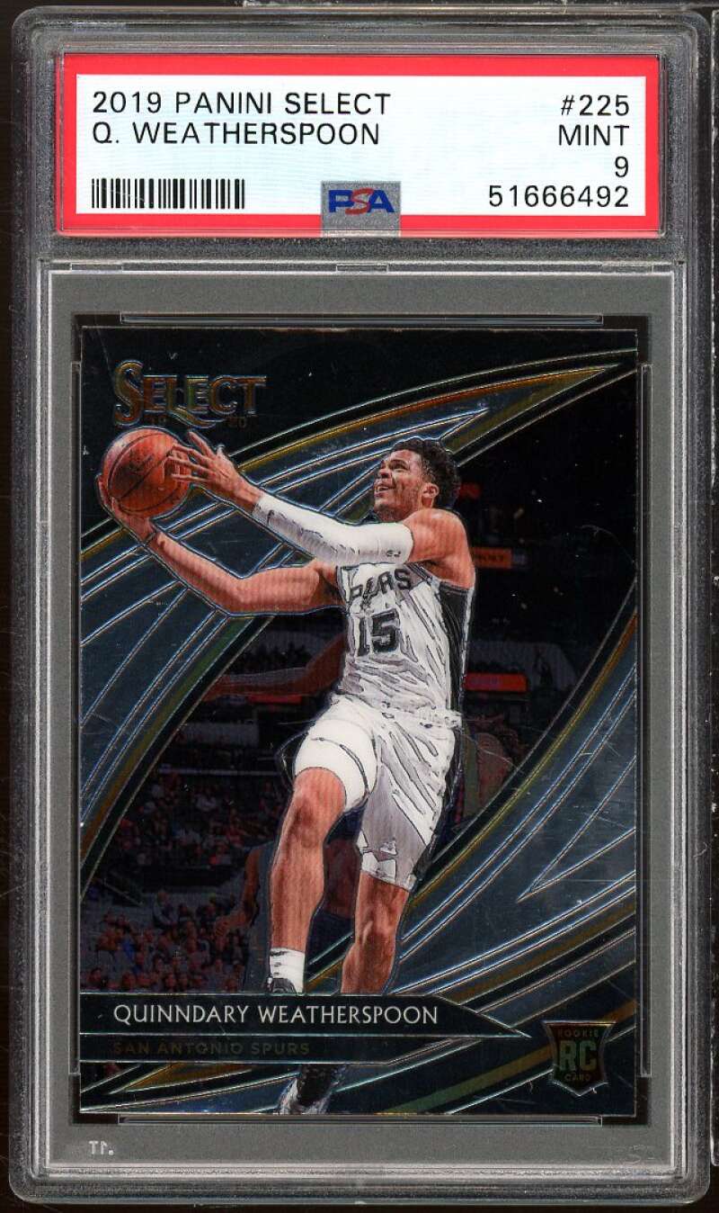 Quinndary Weatherspoon Rookie Card 2019-20 Panini Select #225 PSA 9 Image 1