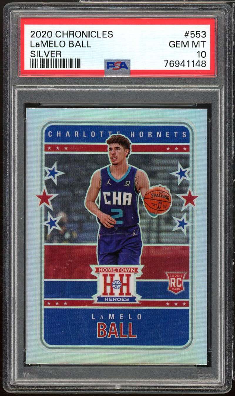 LaMelo Ball Rookie Card 2020-21 Panini Chronicles Silver #553 PSA 10 Image 1