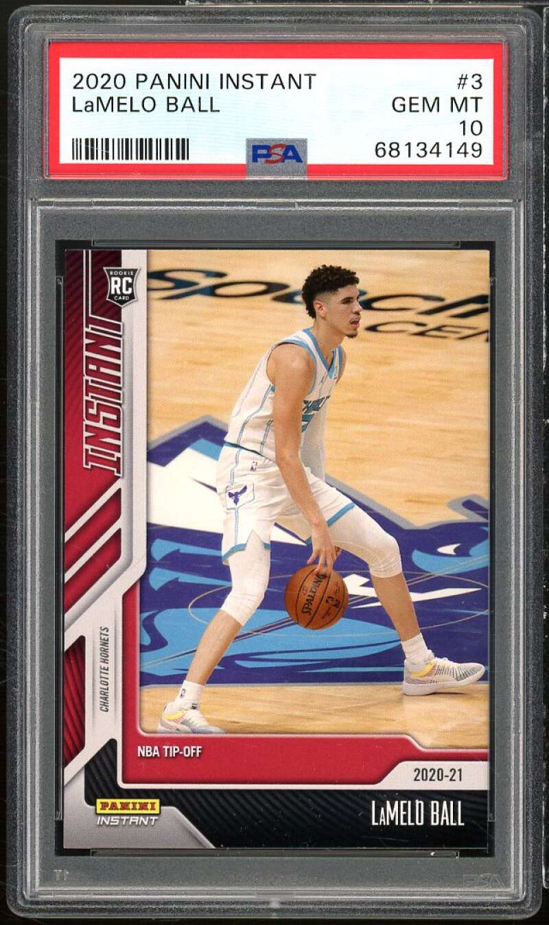 LaMelo Ball Rookie Card 2020-21 Panini Instant #3 PSA 10 Image 1