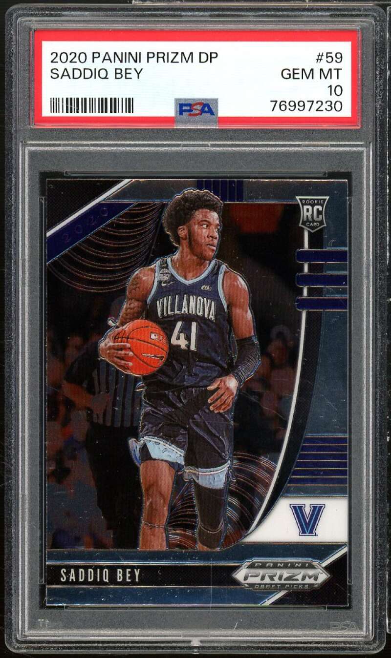 Saddiq Bey Rookie Card 2020-21 Panini Prizm DP #59 PSA 10 Image 1