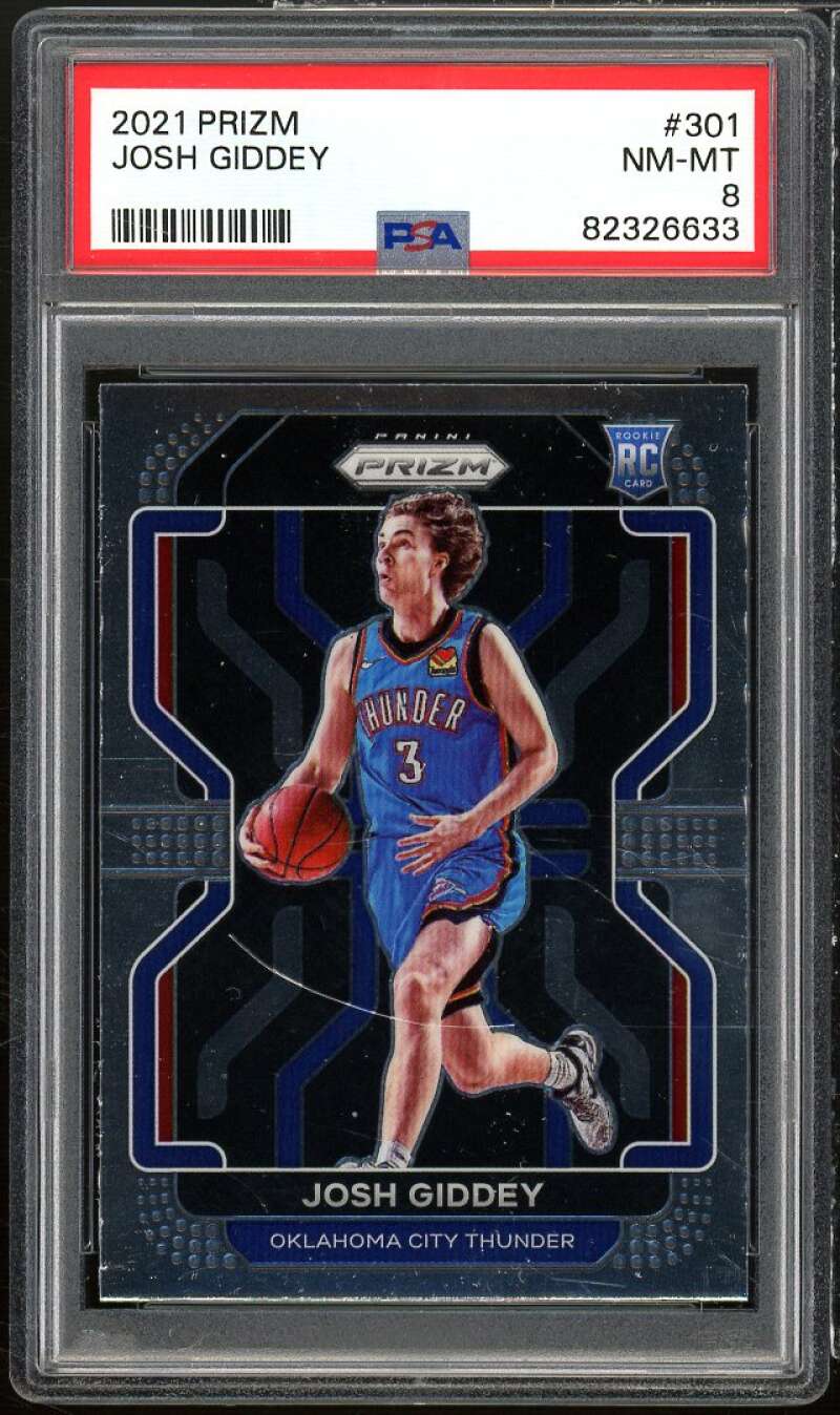 Josh Giddey Rookie Card 2021-22 Panini Prizm #301 PSA 8 Image 1