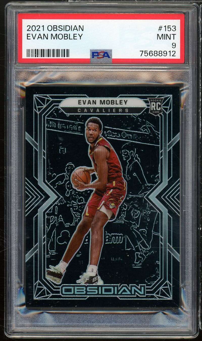 Evan Mobley Rookie Card 2021-22 Panini Obsidian #153 PSA 9 Image 1