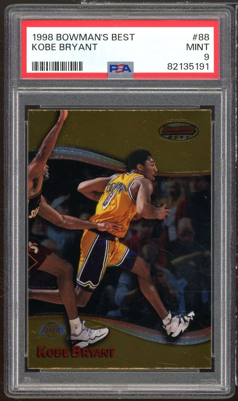 Kobe Bryant Card 1998-99 Bowman's Best #88 PSA 9 Image 1