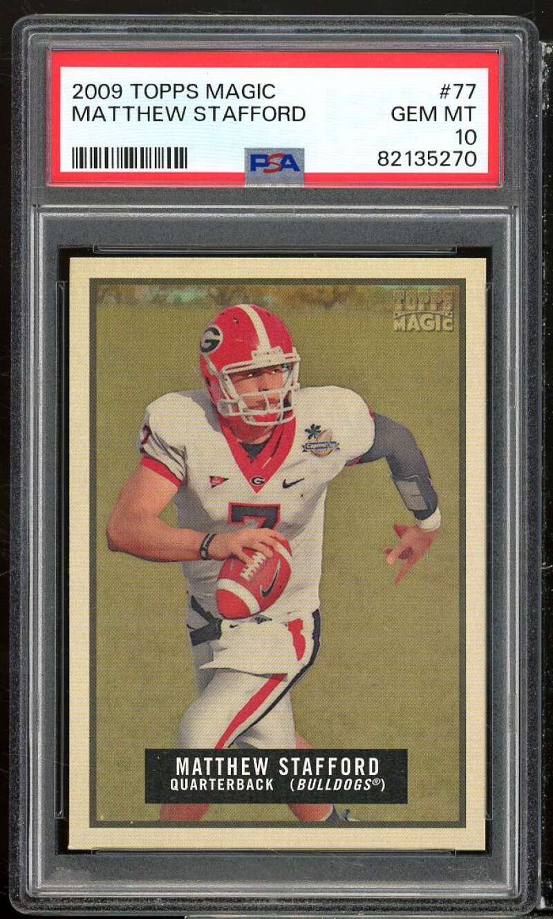 Matthew Stafford Rookie Card 2009 Topps Magic #77 PSA 10 Image 1