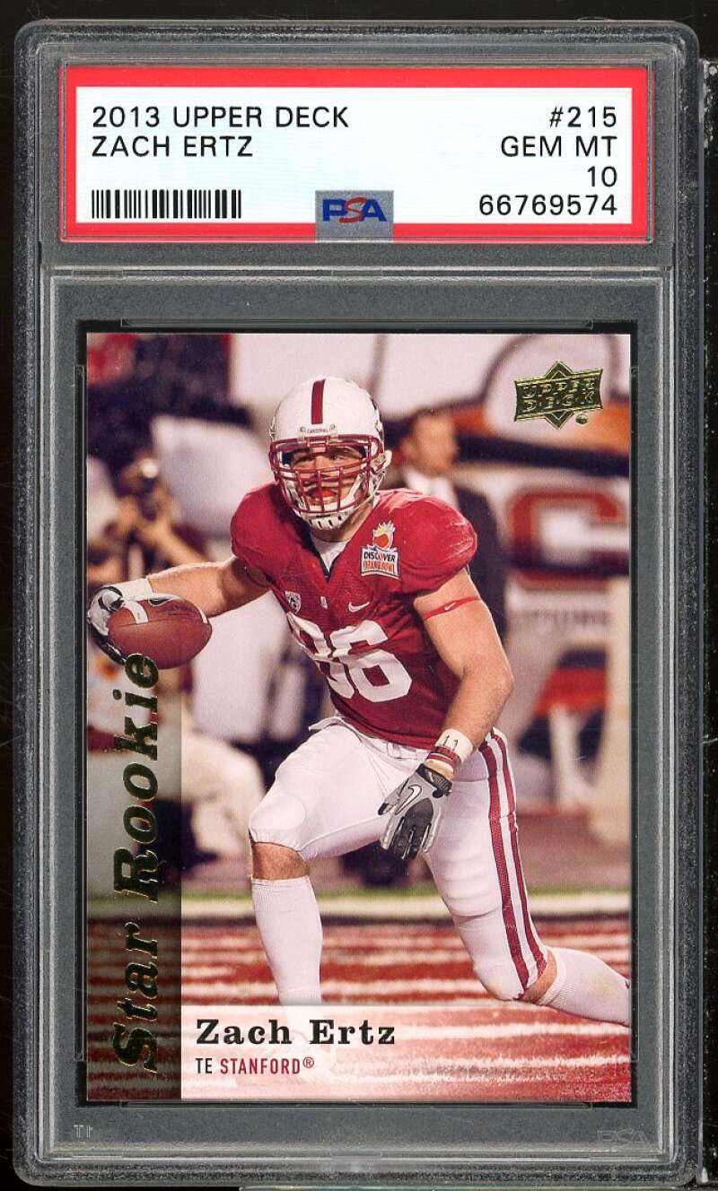 Zach Ertz Rookie Card 2013 Upper Deck #215 PSA 10 Image 1